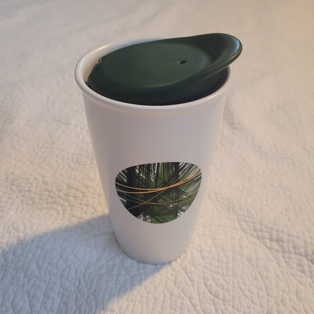Starbucks 2014 Green Dot Travel Mug, 12 oz. Tumbler With Lid